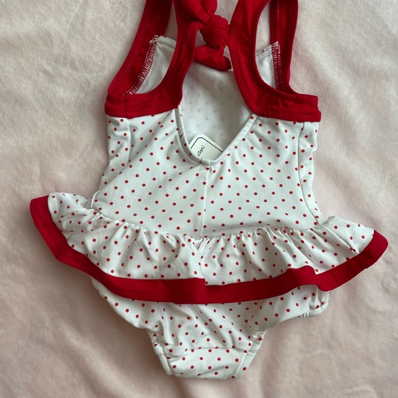 Un-worn NWT Girls Florence Eiseman red ruffle bathing suit 12 months - Picture 3 of 3